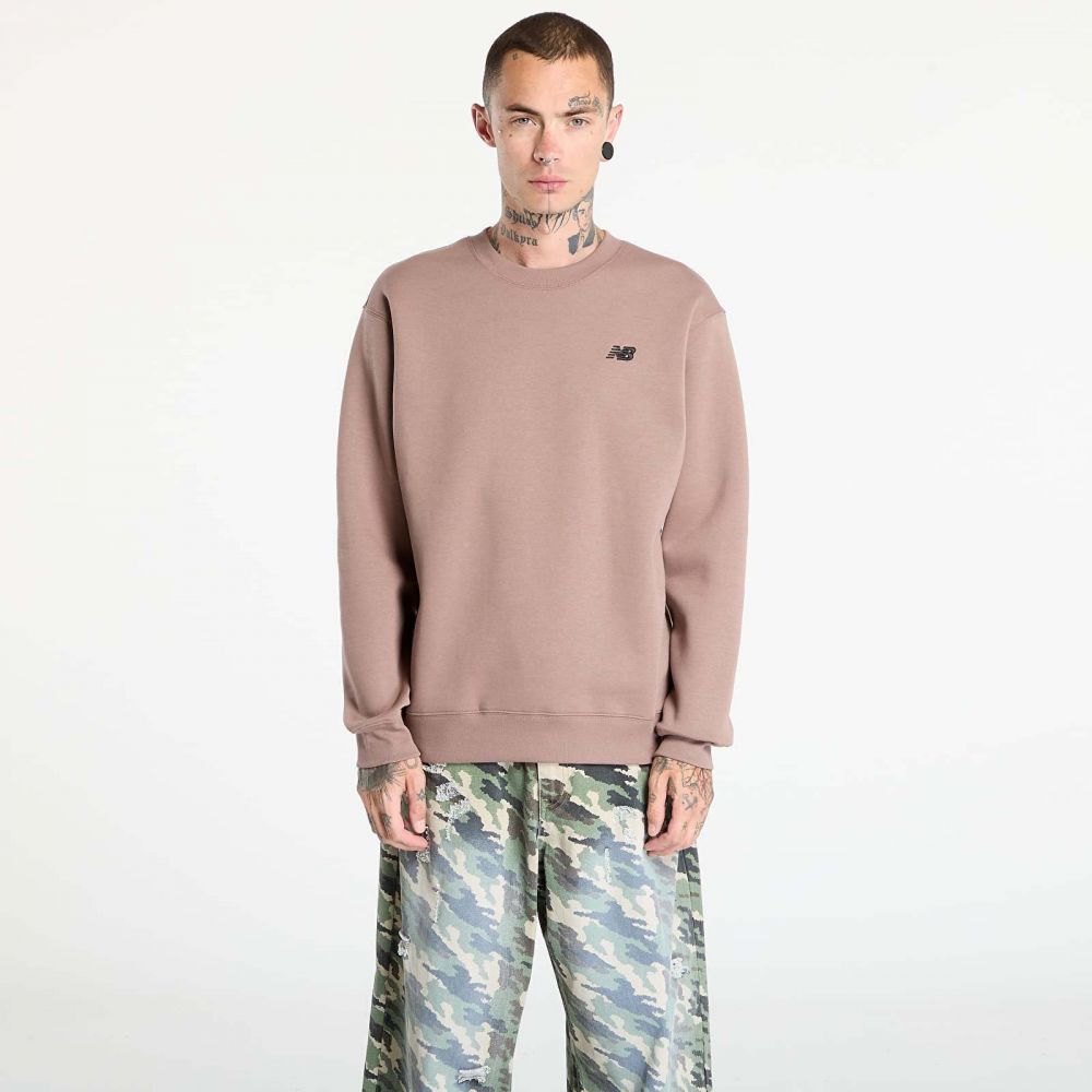 Mikina New Balance Linear Graphic Fleece Crew Earth Shadow M