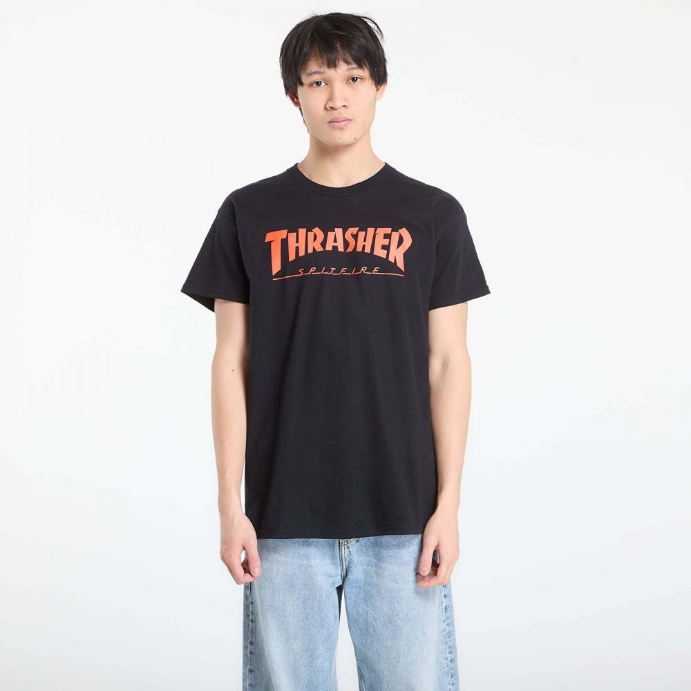 Tričko Thrasher x Spitfire Big Head Jake T-Shirt Black M