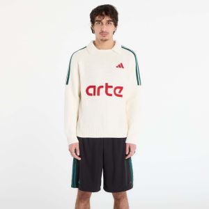 Sveter adidas x arte Knitted Long Sleeve Jersey White/ Collegiate Green XL