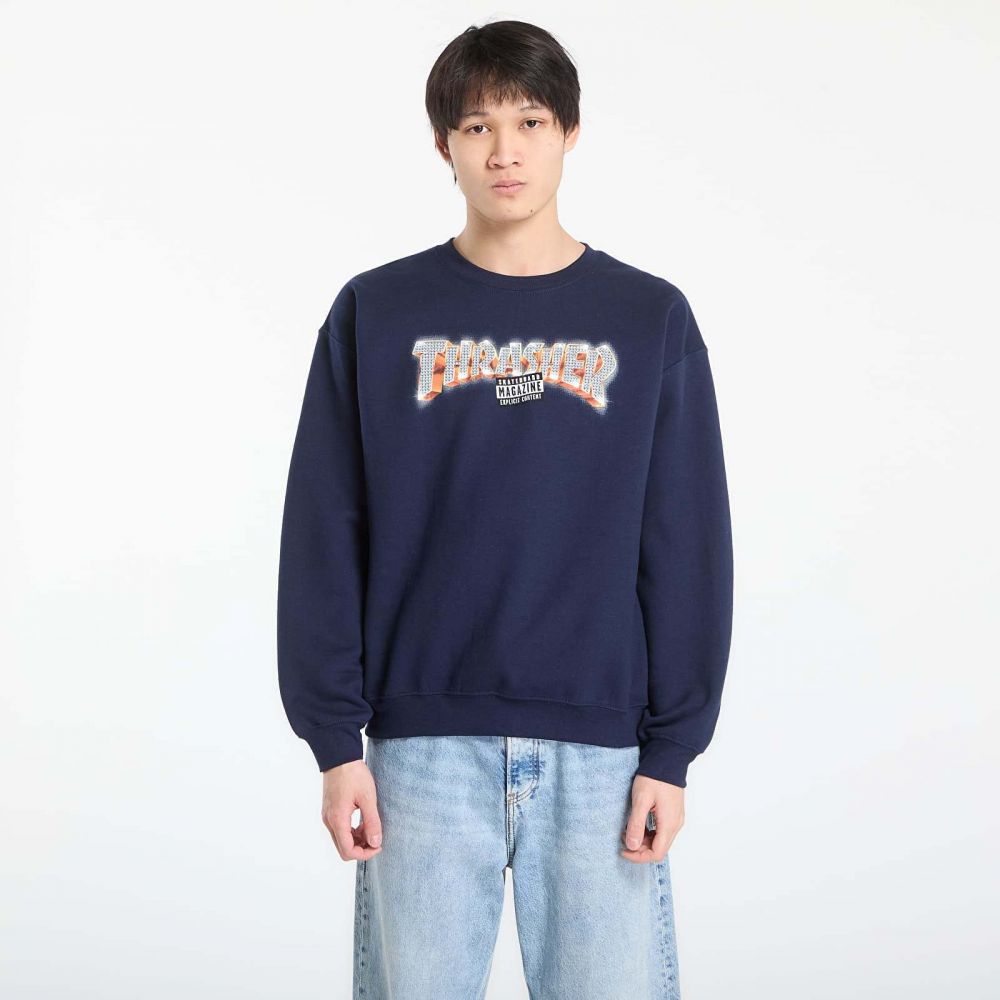 Mikina Thrasher Explicit Crewneck Navy XL