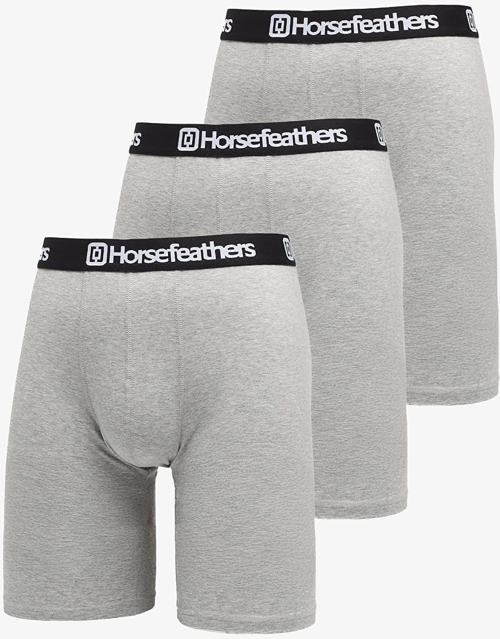 Boxerky Horsefeathers Dynasty Long 3-Pack Boxer Shorts Heather Gray L