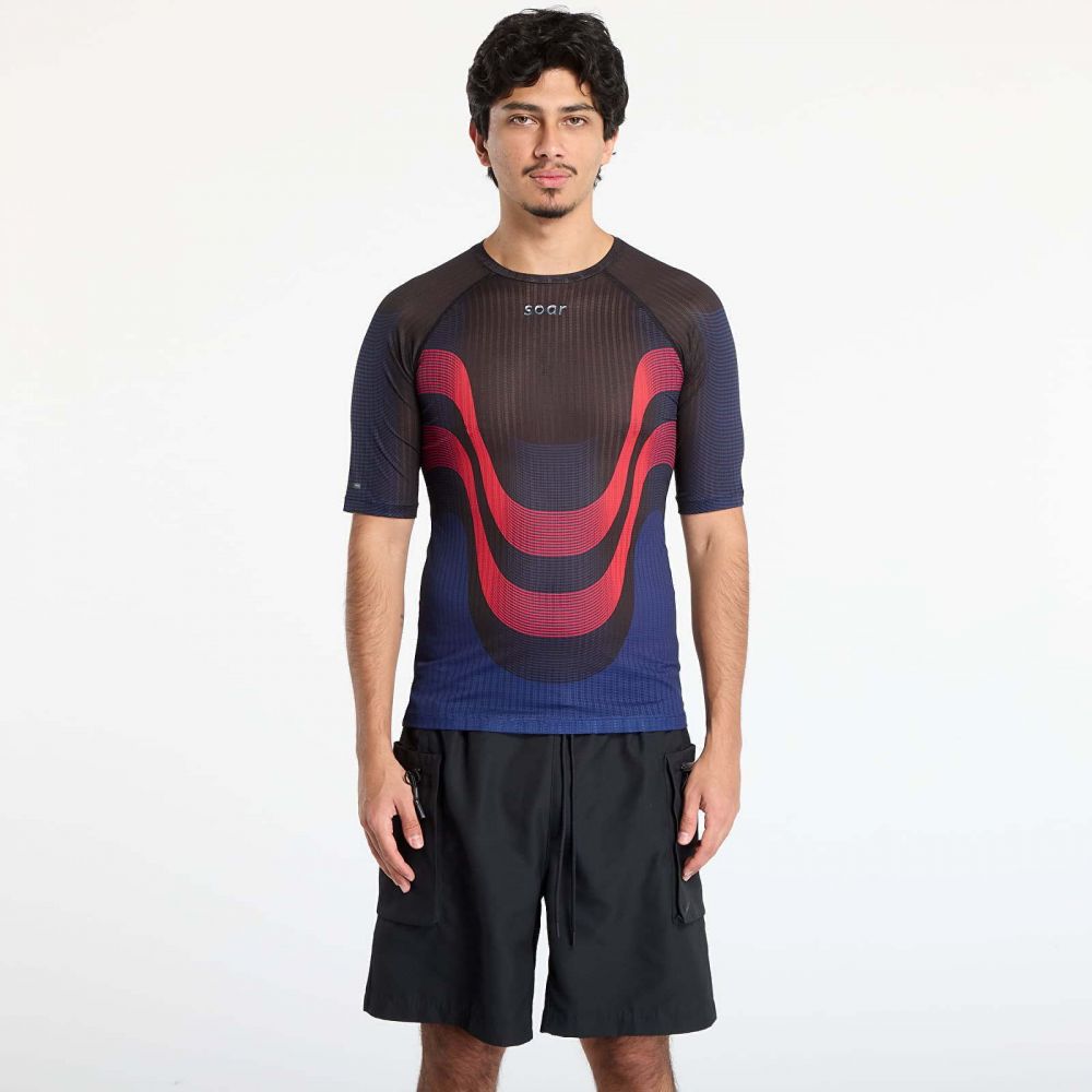 Tričko SOAR Race Tee Black/ Red/Navy L