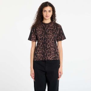 Tričko adidas Seasonal Essentials Leopard Print T-Shirt with 3-Stripes Multicolor/ Earth Strata XS