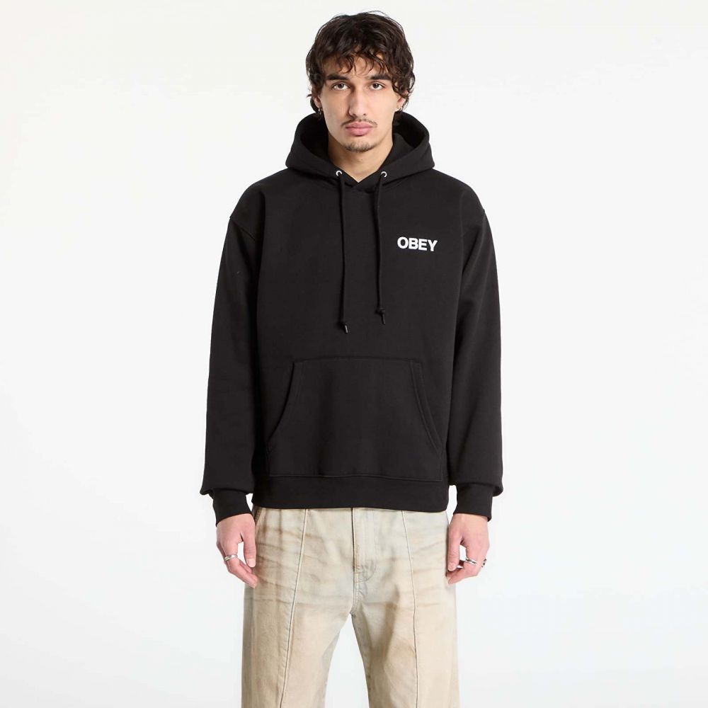 Mikina OBEY Doberman Pullover Hood Black M