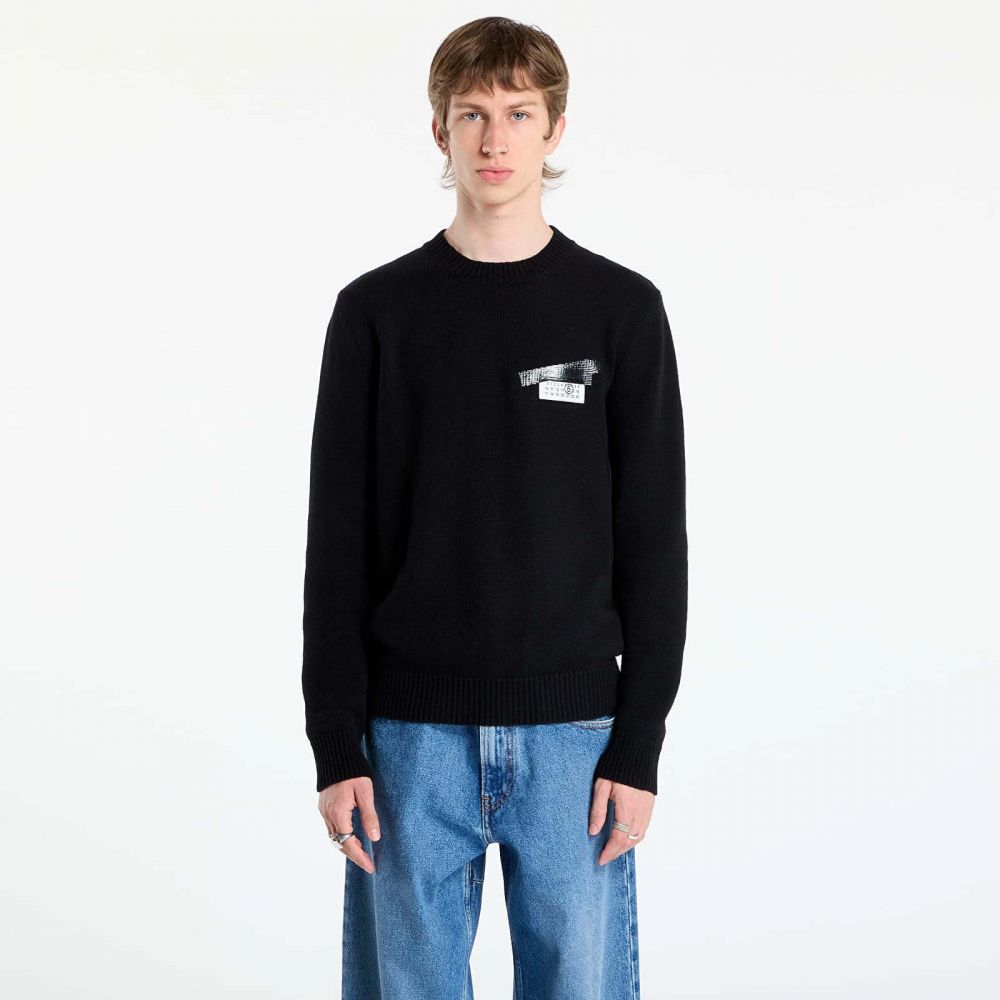 Sveter MM6 Maison Margiela Numeric Logo Crewneck Black S