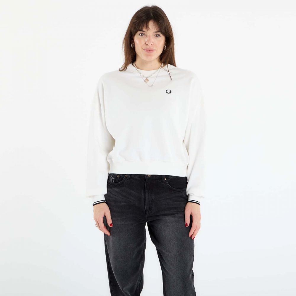 Mikina FRED PERRY Tipped Sweatshirt Snow White 34