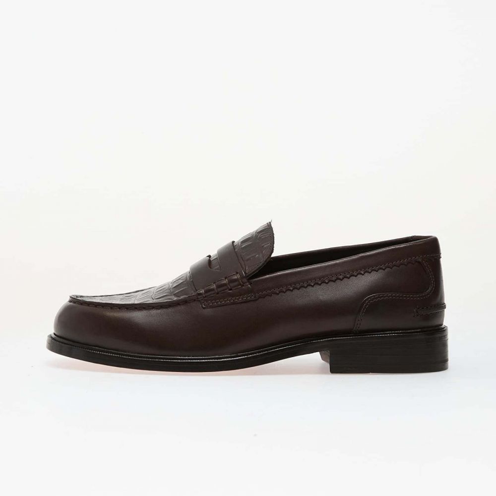 Tenisky Clarks CraftJames Lo Brown Crocodile Leather EUR 42