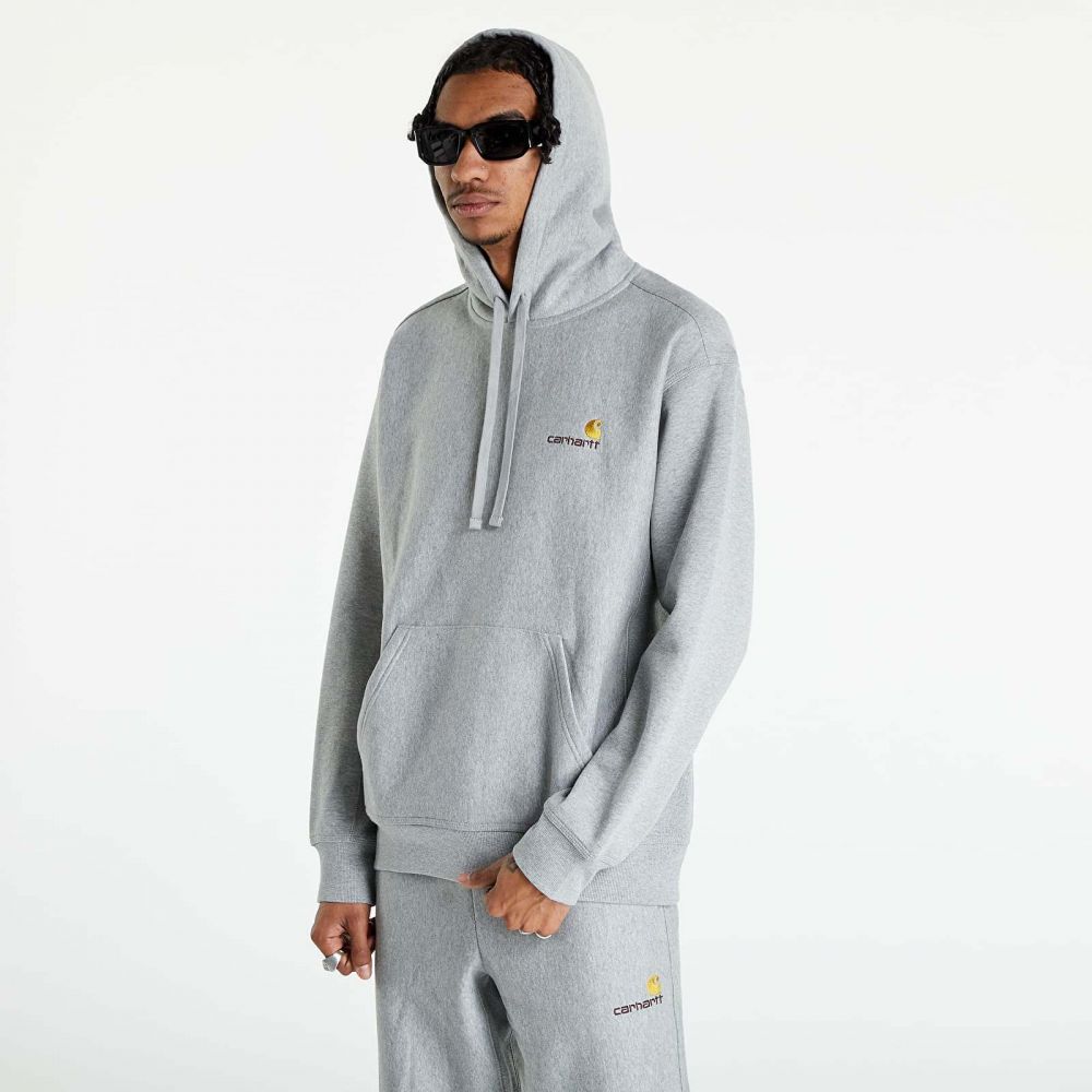 Mikina Carhartt WIP Hooded American Script Sweat Grey XS
