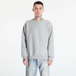 Mikina Nike Solo Swoosh Men's Fleece Crew Dk Grey Heather/ White L