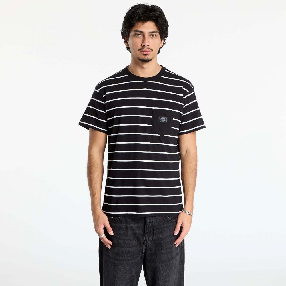 Tričko Horsefeathers Alpha T-Shirt Black Stripes S