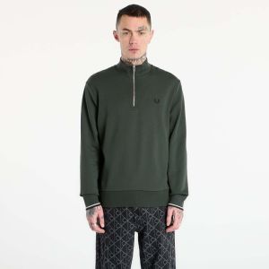 Mikina FRED PERRY Half Zip Sweatshirt Court Green/ Snow White/ Navy L