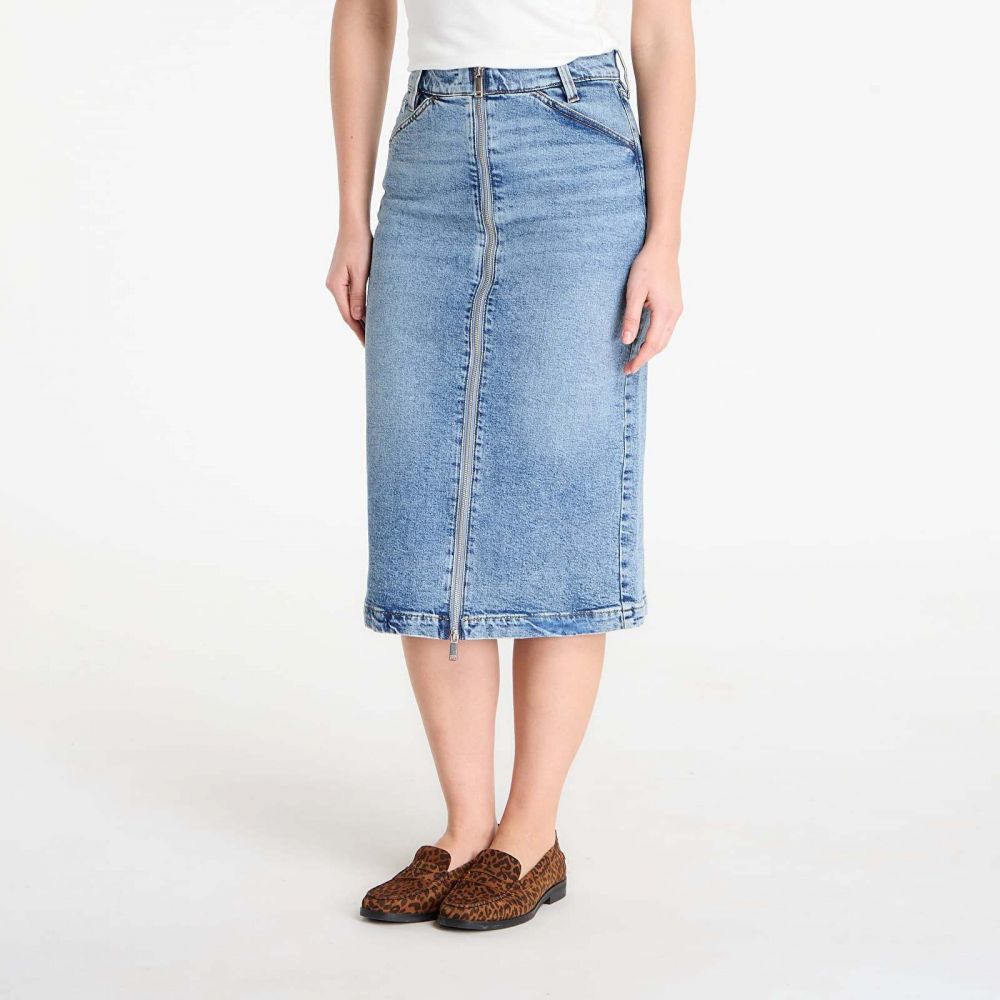 Sukňa Calvin Klein Jeans Denim Zip Front Skirt Blue 28