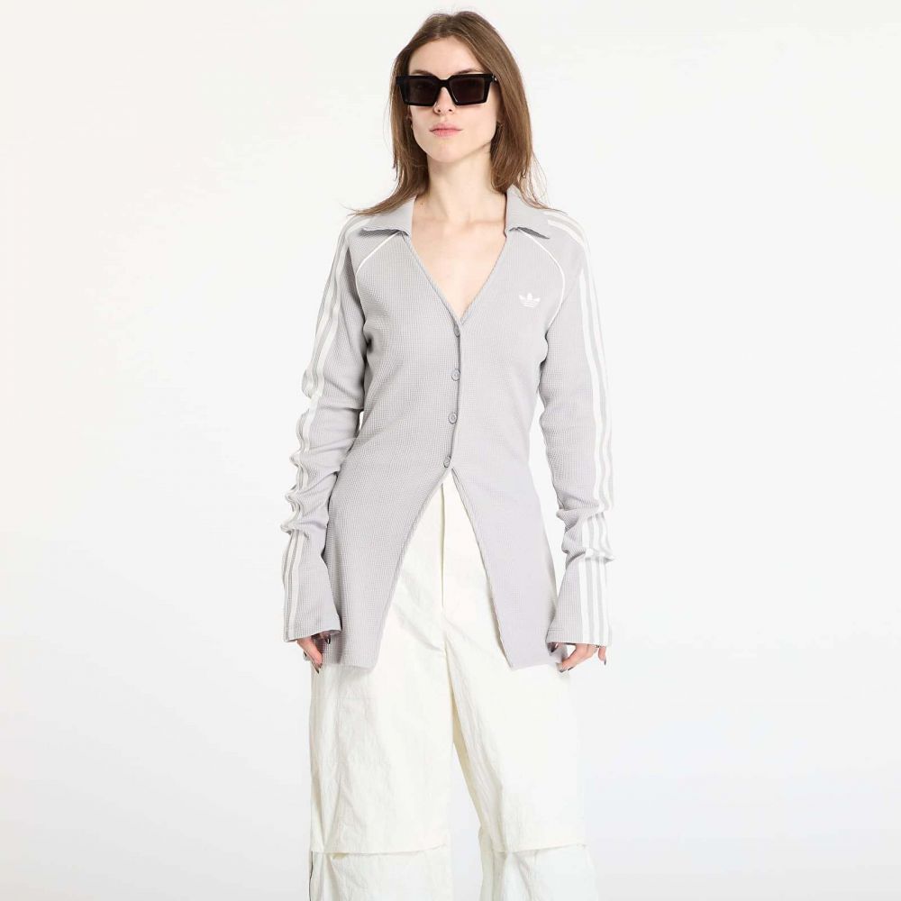 adidas Button Down Top Grey Two M