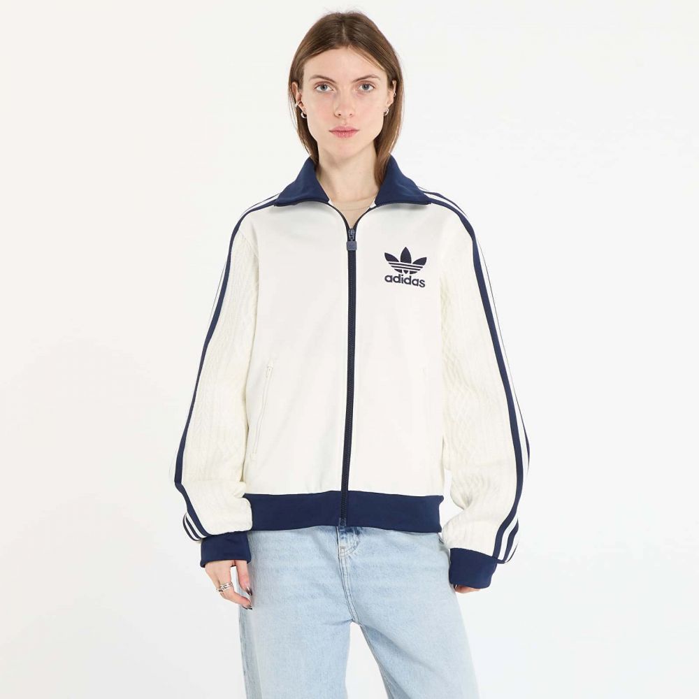 Mikina adidas Knit Classic Track Top Off White L
