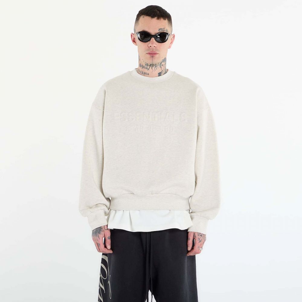 Mikina Fear of God Essentials Classic Crewneck Sweatshirt Oatmeal Heather S