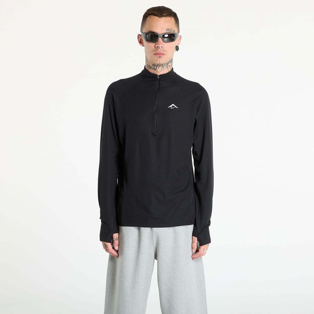 Tričko Nike Trail Men's Dri-FIT 1/2-Zip Mid Layer Top Black/ Summit White XL