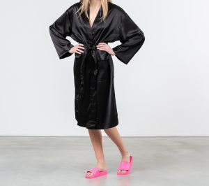 Lazy OAF Not Today Bathrobe Black