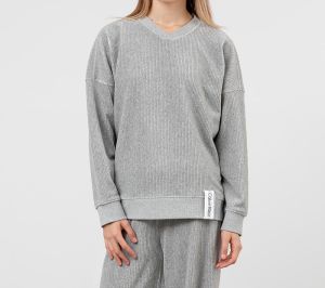 Calvin Klein Long Sleeve Lounge Sweatshirt Grey Heather