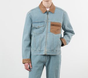 PACCBET Light Wash Denim Jacket Light Blue