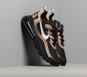 Nike Air Max 270 React Black/ Light Bone-Khaki-Metallic Gold