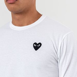 Comme des Garçons PLAY Long Sleeve Tee White