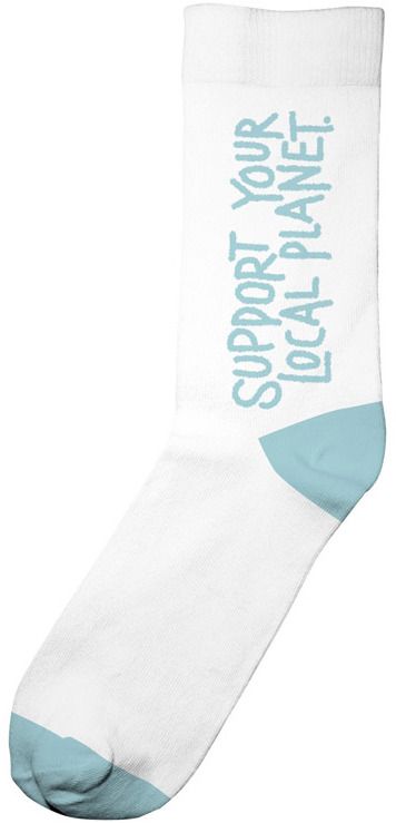 Dedicated Socks Sigtuna Local Planet White