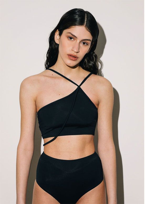 Norba Lagoon Swim Top Black