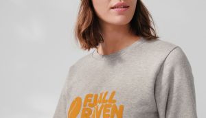 Fjällräven Logo Sweater W Grey Melange galéria