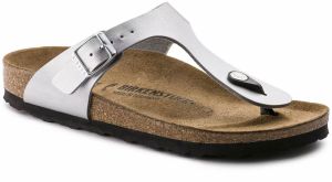 Birkenstock Gizeh Birko-Flor Silver Narrow Fit