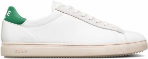 Clae Bradley California White Leather Pine Green