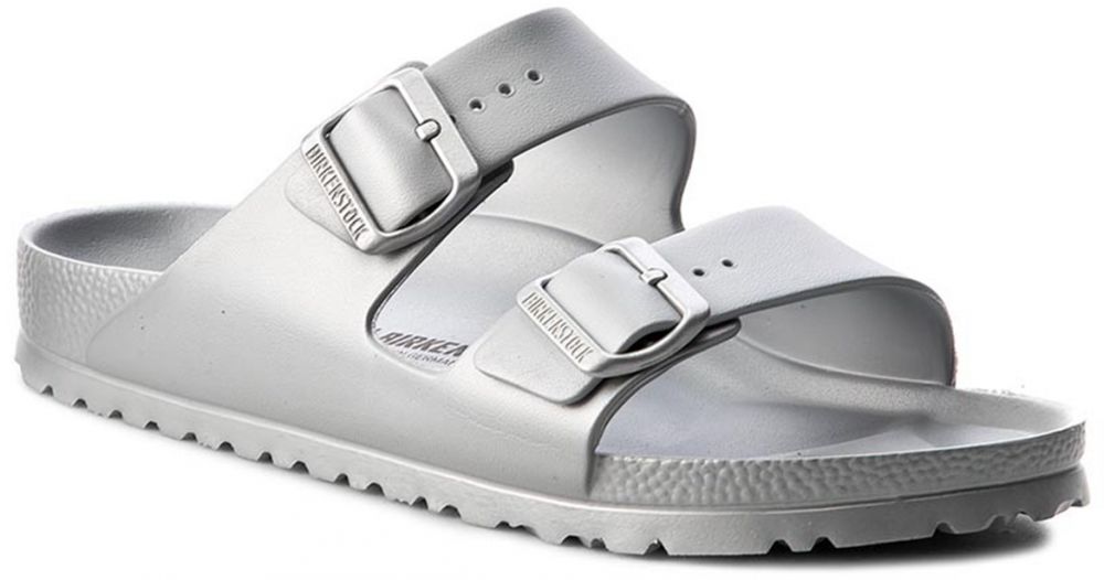 Birkenstock Arizona EVA Metallic Silver Narrow Fit