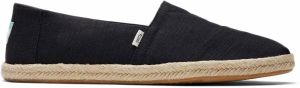 Toms Alpargata RopeBlack Slubby Woven Organic Cotton