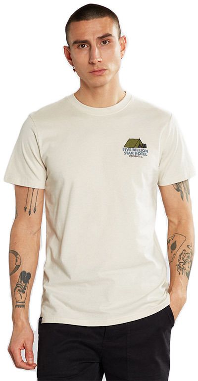 Dedicated T-shirt Stockholm Five Billion Oat White