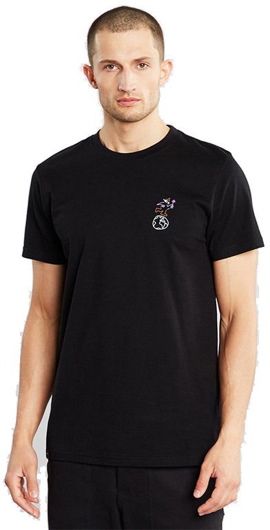 Dedicated T-shirt Stockholm Lucas Globe Walk Stone Blue