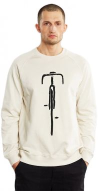 Dedicated Sweatshirt Malmoe Bike Front Oat White