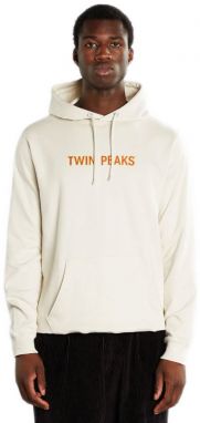 Dedicated Hoodie Falun Twin Peaks Logo Oat White