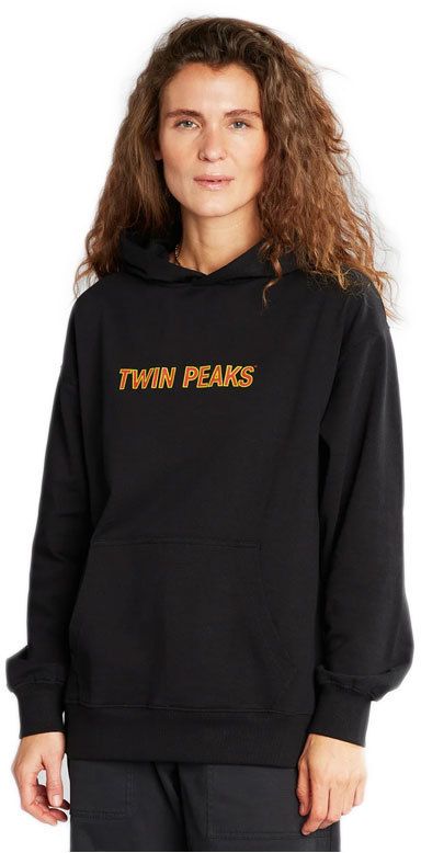 Dedicated Hoodie Sundborn Twin Peaks Logo Oat White