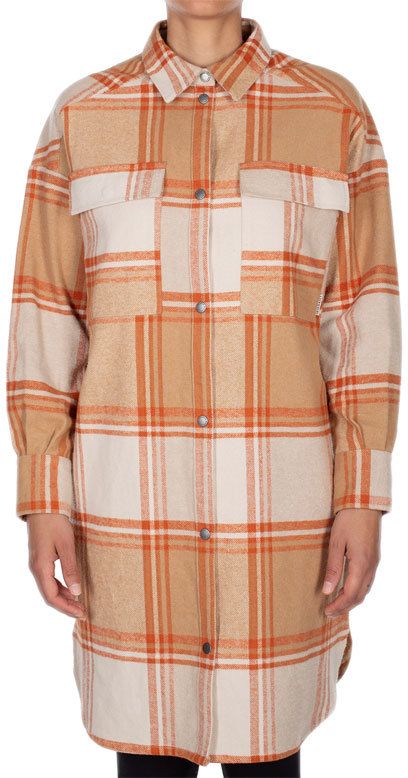 IrieDaily Checky Shirt Jacket Beige