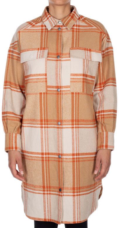 IrieDaily Checky Shirt Jacket Beige