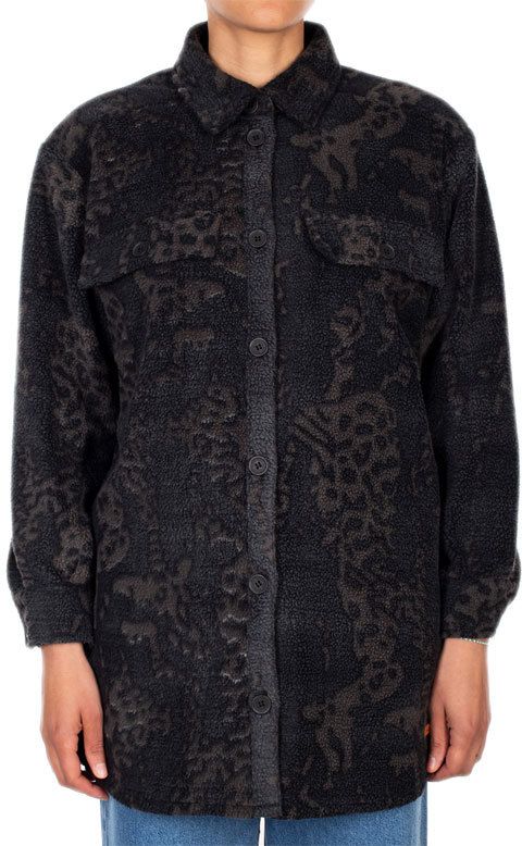 IrieDaily Fluffle Overshirt Black-anthra