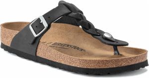 Birkenstock Gizeh Oiled Leather Black Regular Fit