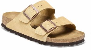 Birkenstock Arizona Suede Leather Latte Cream Regular Fit