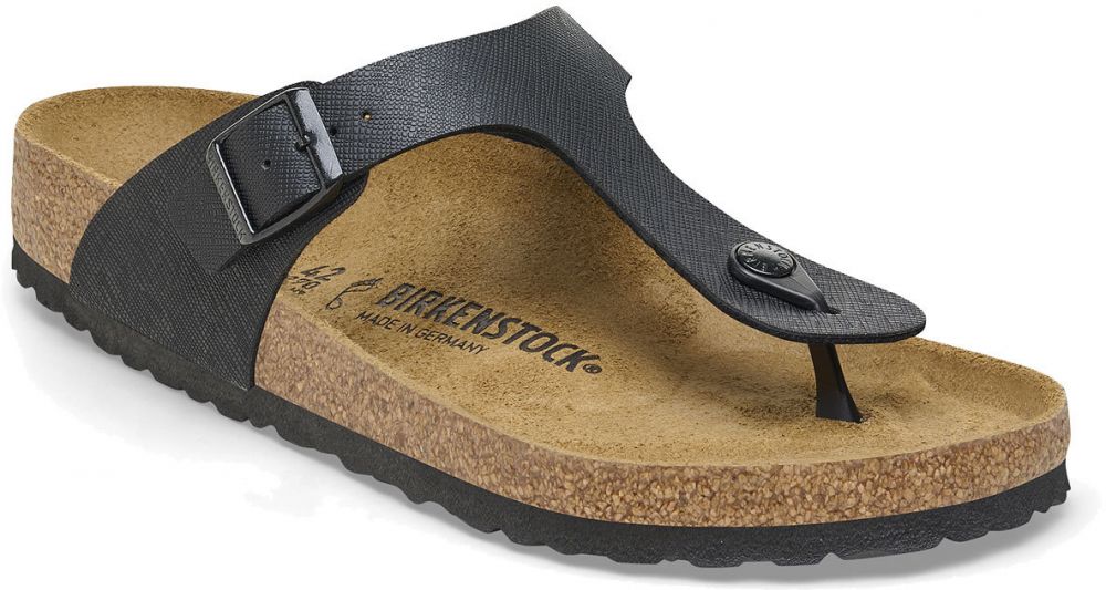 Birkenstock Gizeh BS Saffiano Black Narrow Fit