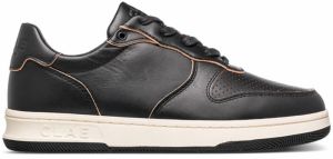 Clae Malone Black Leather Raw Edge