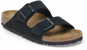 Birkenstock Arizona Suede Leather Black Narrow Fit