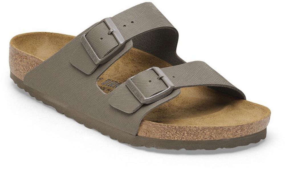 Birkenstock Arizona BF Saffiano Concrete Gray Regular Fit