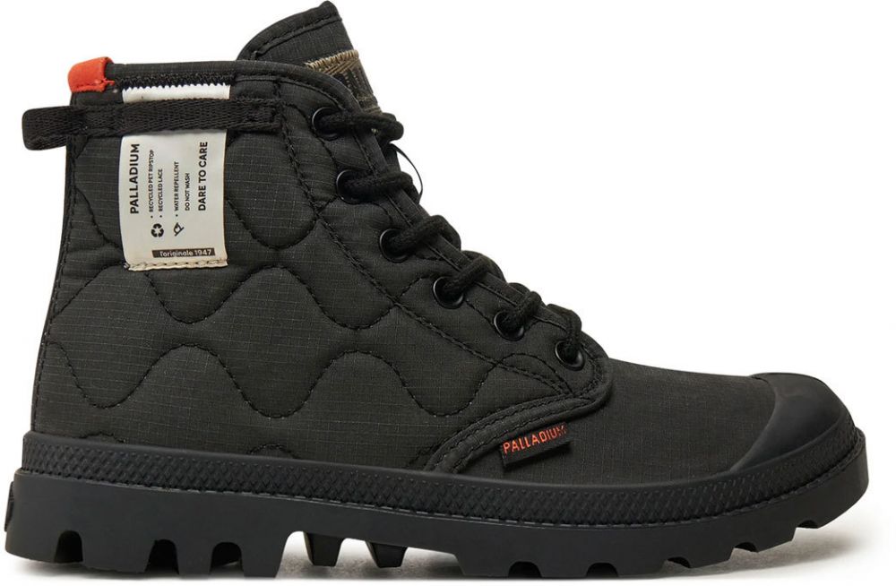 Palladium Pampa Re-Quilted Black