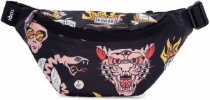 Loqi SNASK Tiger Snake Beer Black Recycled Bumbag