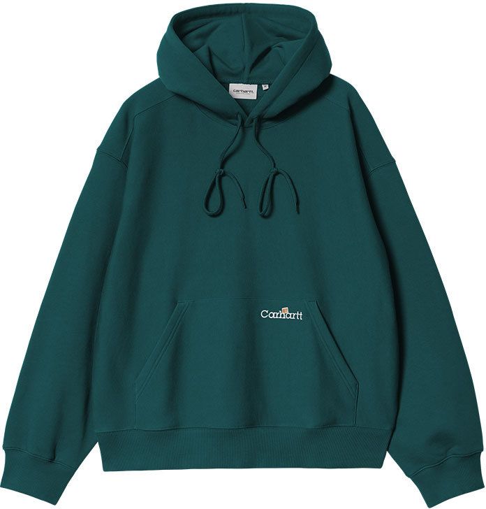 Carhartt WIP Hooded Label Script Sweat Malachite
