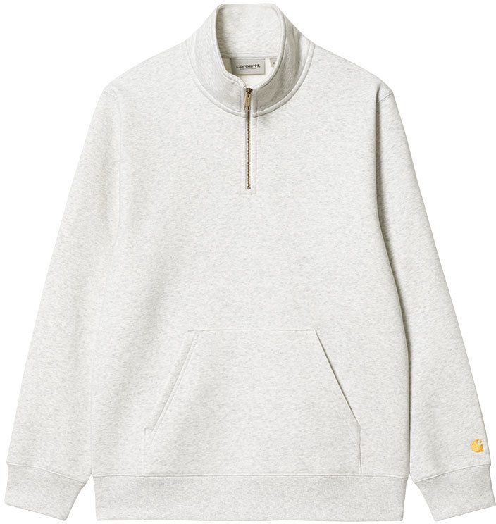 Carhartt WIP Chase Neck Zip Sweatshirt Ash Heather